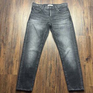 Moussy Vintage Straight Jeans Distressed Faded Black Button Fly Women’s Size 24